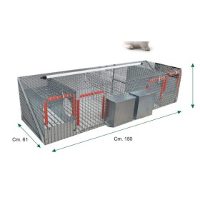 GABBIA CESTO PER CONIGLI FATTRICE 2 POSTI CON NIDI INTERNI FISSI CM. 150x61 GABBIA CESTO PER CONIGLI FATTRICE 2 POSTI CON NIDI INTERNI FISSI CM. 150x61
