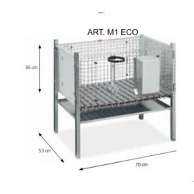 GABBIA PER CONIGLI ACCOPPIAMENTO CON ANGOLI AROTONDATI CM. 70x53x70h GABBIA PER CONIGLI ACCOPPIAMENTO CON ANGOLI AROTONDATI CM. 70x53x70h