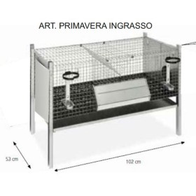 GABBIA PRIMAVERA PER CONIGLI INGRASSO 2 POSTI CM. 102x53x70h. GABBIA PRIMAVERA PER CONIGLI INGRASSO 2 POSTI CM. 102x53x70h.