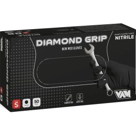 GUANTI MONOUSO  IN NITRILE NERI S/P NEW MED DIAMOND GRIP BLACK tg S - XL PZ. 50 GUANTI MONOUSO  IN NITRILE NERI S/P NEW MED DIAMOND GRIP BLACK tg S - XL PZ. 50