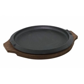 Ilsa Piatto a servire tondo in ghisa Basic con vassoio in legno cm. 26 Ilsa Piatto a servire tondo in ghisa Basic con vassoio in legno cm. 26