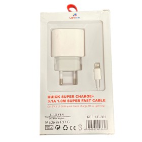 Leovin Caricabatterie USB Lightning PER IPHONE E IPAD 5V 3.1A 20W MT. 1 Leovin Caricabatterie USB Lightning PER IPHONE E IPAD 5V 3.1A 20W MT. 1