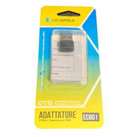 LICARIKA ART. ECB01 ADATTATORE TYPE C FEMMINA A USB LICARIKA ART. ECB01 ADATTATORE TYPE C FEMMINA A USB