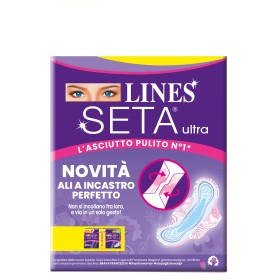 LINES SETA ULTRA CON ALI A INCASTRO DOPPIO PACCO PZ. 20 LINES SETA ULTRA CON ALI A INCASTRO DOPPIO PACCO PZ. 20