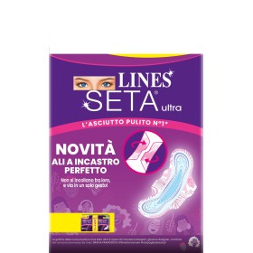 LINES SETA ULTRA LUNGO CON ALI A INCASTRO DOPPIO PACCO pz. 18 LINES SETA ULTRA LUNGO CON ALI A INCASTRO DOPPIO PACCO pz. 18