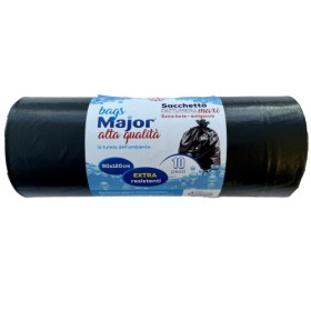 MAJOR SACCO PATTUMIERA NERO CM. 90x120 10 PEZZI MAJOR SACCO PATTUMIERA NERO CM. 90x120 10 PEZZI