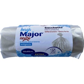 MAJOR SACCO PATTUMIERA TRASPARENTE CM. 55x65 PZ. 15 MAJOR SACCO PATTUMIERA TRASPARENTE CM. 55x65 PZ. 15