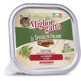 MIGLIORGATTO SPECIALITA ITALIANE PATE CON MANZO GR. 100 MIGLIORGATTO SPECIALITA ITALIANE PATE CON MANZO GR. 100