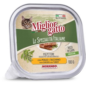 MIGLIORGATTO SPECIALITA ITALIANE PATE CON POLLO E TACCHINO GR. 100 MIGLIORGATTO SPECIALITA ITALIANE PATE CON POLLO E TACCHINO GR. 100