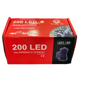 MINILUCCIOLE LED PER INTERNO ED ESTERNO 200 LUCI BIANCO/GIALLO CON CONTROLLE MT. 16 MINILUCCIOLE LED PER INTERNO ED ESTERNO 200 LUCI BIANCO/GIALLO CON CONTROLLE MT. 16