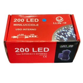 MINILUCCIOLE LED PER INTERNO ED ESTERNO 200 LUCI BLU CON CONTROLLE MT. 16 MINILUCCIOLE LED PER INTERNO ED ESTERNO 200 LUCI BLU CON CONTROLLE MT. 16
