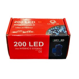 MINILUCCIOLE LED PER INTERNO ED ESTERNO 200 LUCI ROSSO CON CONTROLLE MT. 16 MINILUCCIOLE LED PER INTERNO ED ESTERNO 200 LUCI ROSSO CON CONTROLLE MT. 16