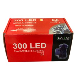 MINILUCCIOLE LED PER INTERNO ED ESTERNO 300 LUCI BIANCO GIALLO CON CONTROLLE MT. 23 MINILUCCIOLE LED PER INTERNO ED ESTERNO 300 LUCI BIANCO GIALLO CON CONTROLLE MT. 23