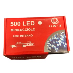 MINILUCCIOLE LED PER INTERNO ED ESTERNO 500 LUCI BIANCA CON CONTROLLE MT. 37 MINILUCCIOLE LED PER INTERNO ED ESTERNO 500 LUCI BIANCA CON CONTROLLE MT. 37