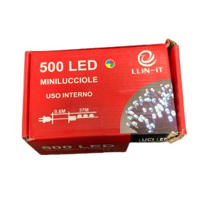 MINILUCCIOLE LED PER INTERNO ED ESTERNO 500 LUCI MULTICOLOR CON CONTROLLE MT. 37 MINILUCCIOLE LED PER INTERNO ED ESTERNO 500 LUCI MULTICOLOR CON CONTROLLE MT. 37