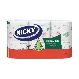 NICKY CARTA IGIENICA DECORO NATALIZIO 6 ROTOLI NICKY CARTA IGIENICA DECORO NATALIZIO 6 ROTOLI