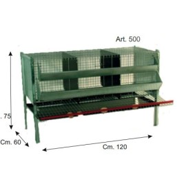 NIDO PER GALLINA OVAIOLA A 3 SCOMPARTI CM. 120x60x75h. NIDO PER GALLINA OVAIOLA A 3 SCOMPARTI CM. 120x60x75h.