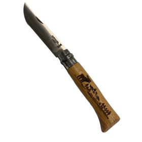 OPINEL COLTELLO INOX N. 8 ANIMALIA ALCE CON MANICO IN QUERCIA OPINEL COLTELLO INOX N. 8 ANIMALIA ALCE CON MANICO IN QUERCIA