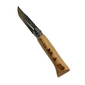 OPINEL INOX N. 8 COLTELLO TOUR 2019 MANICO INCISO LASER OPINEL INOX N. 8 COLTELLO TOUR 2019 MANICO INCISO LASER