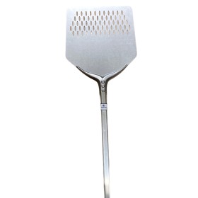 Pala Per pizza Cerutti mod.Smart in alluminio anodizzato quadra forata cm. 33x33 con manico cm. 150 Pala Per pizza Cerutti mod.Smart in alluminio anodizzato quadra forata cm. 33x33 con manico cm. 150