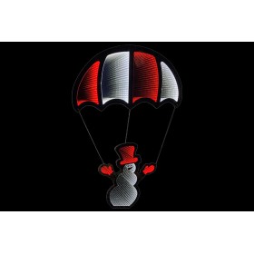 PARACADUTE CON SNOWMAN LUMINOSO INFINITY CON TRASFORMATORE  CM. 85h. PARACADUTE CON SNOWMAN LUMINOSO INFINITY CON TRASFORMATORE  CM. 85h.