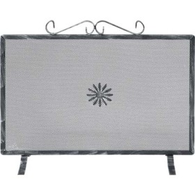 PARASCINTILLE PER CAMINO 1 ANTA IN FERRO BATTUTO CM. 70x50