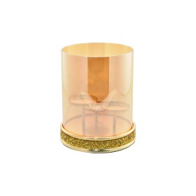 PORTA CANDELE A 3 FUOCHI COLORE ORO CM. 19,5x23,5 PORTA CANDELE A 3 FUOCHI COLORE ORO CM. 19,5x23,5