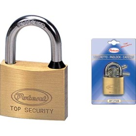 POTENT LUCCHETTO 2700B OTTONE ARCO CROMATO CON 2 CHIAVI MM. 17 POTENT LUCCHETTO 2700B OTTONE ARCO CROMATO CON 2 CHIAVI MM. 17