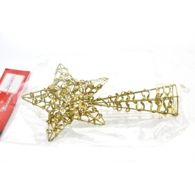 PUNTALE PER ALBERO DI NATALE COLORE ORO CM. 14x24 PUNTALE PER ALBERO DI NATALE COLORE ORO CM. 14x24