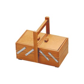 PANETTA CESTINO PORTA CUCITO A SCALETTA IN LEGNO A 2 LIVELLI E 3 SCOMPARTI CM. 28x17x24 PANETTA CESTINO PORTA CUCITO A SCALETTA IN LEGNO A 2 LIVELLI E 3 SCOMPARTI CM. 28x17x24