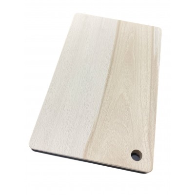 PANETTA TAGLIERE LEGNO DI  FAGGIO UNIPEZZO CON FORO CM. 35x22x2,2