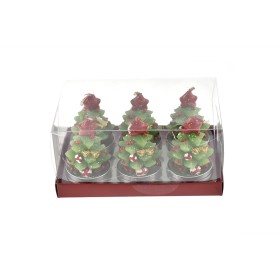 SET 6 CANDELE A FORMA DI  ALBERO COLORE VERDE CM. 3,8 SET 6 CANDELE A FORMA DI  ALBERO COLORE VERDE CM. 3,8