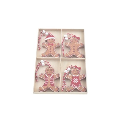 SET 8 APPENDINI PER ALBERO DI NATALE ZENZERO ASSORTITI CM. 7x9,5