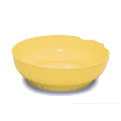 STEFANPLAST INSALATIERA IN PLASTICA COSTOLATE GIALLA PAGLIERINO cm. 34x11,5h.