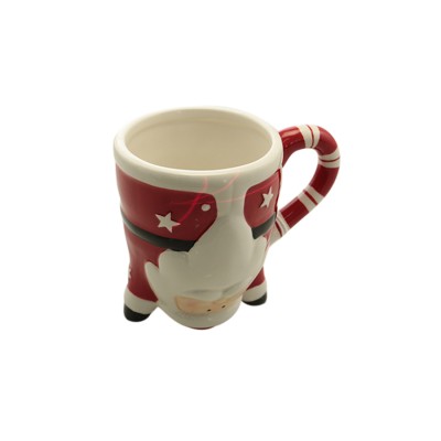 TAZZA IN CERAMICA A FORMA DI BABBO NATALE CM. 13,6x9,6x11,7