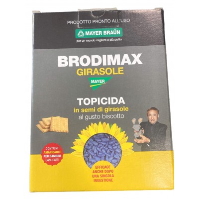 TOPICIDA VELENO PER TOPI TRIS GIRASOLE GUSTO BUSCOTTO  BRODIMAX FORTE GR. 1500