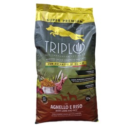 TRIPLO MANGIME PER CANE CROCCHETTE AGNELLO E RISO KG. 12 TRIPLO MANGIME PER CANE CROCCHETTE AGNELLO E RISO KG. 12