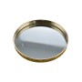 VASSOIO TONDO CON SPECCHIO DECORATO ORO CM. 26x4h.