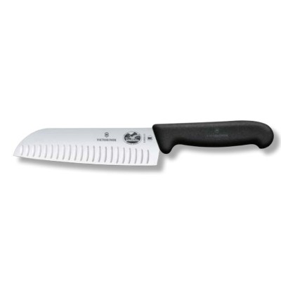 VICTORINOX COLTELLO SANTOKU CON LAMA ALVEOLARE E MANICO IN FIBROX CM. 17