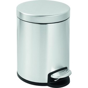 VIGOR PATTUMIERA A PEDALE INOX 5 LITRI CM. 20x28h. VIGOR PATTUMIERA A PEDALE INOX 5 LITRI CM. 20x28h.