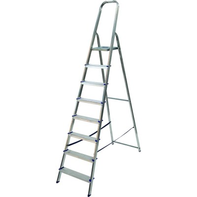 VIGOR SCALA ERCOLE LEGGERA PER CASA IN ALLUMINIO 8 GRADINI