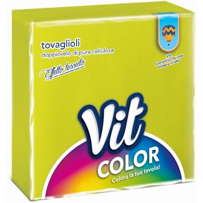 VIT TOVAGLIOLI DI CARTA COLOR 2 VELI CEDRO CM. 33x33 PZ. 25