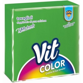 VIT TOVAGLIOLI DI CARTA COLOR A 2 VELI VERDE CM. 33x33 PZ. 25 VIT TOVAGLIOLI DI CARTA COLOR A 2 VELI VERDE CM. 33x33 PZ. 25