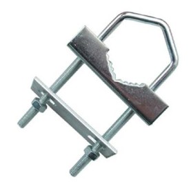 ZANCA ANTENNA A RINGHIERA ACCIAIO ZINCATO PALO MM. 25/40 CM. 12x6,5 ZANCA ANTENNA A RINGHIERA ACCIAIO ZINCATO PALO MM. 25/40 CM. 12x6,5