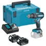 MAKITATRAPANO AVVITATORE A  PERCUSSIONE CON 2 BATTERIE 18V 5AH DHP485RTJ