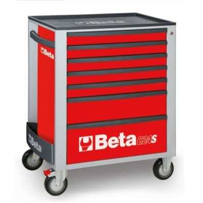 BETA ART. RSC24/7 CASSETTIERA VUOTA PORTA ATTREZZI CON 7 CASSETTI ROSSA
