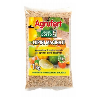 AGRUFERT LUPINI MACINATI PER LA CONCIMAZIONE DI AGRUMI E PIANTE DA GIARDINO Kg 1