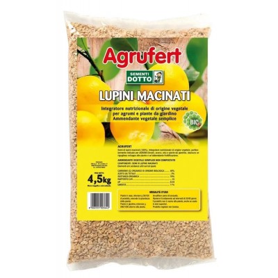AGRUFERT LUPINI MACINATI PER LA CONCIMAZIONE DI AGRUMI E PIANTE DA GIARDINO Kg 4,5