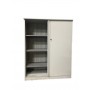 Armadio in metallo con ripiani due ante Scorrevoli Usato cm. 45x118x150h