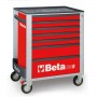 BETA ART. RSC24/7 CASSETTIERA VUOTA PORTA ATTREZZI CON 7 CASSETTI ROSSA